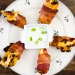 keto sweet pepper poppers on a round plate