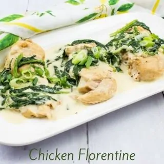 keto chicken florentine on a plate