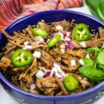 keto beef barbacoa in a bowl