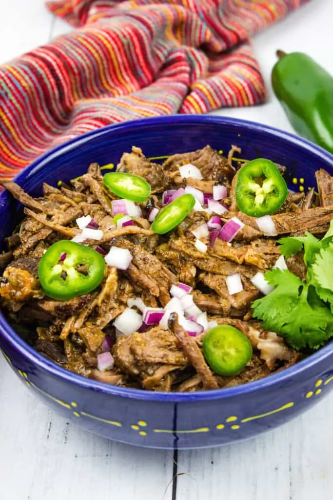 keto beef barbacoa in a bowl