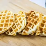 keto chaffles on a cutting board