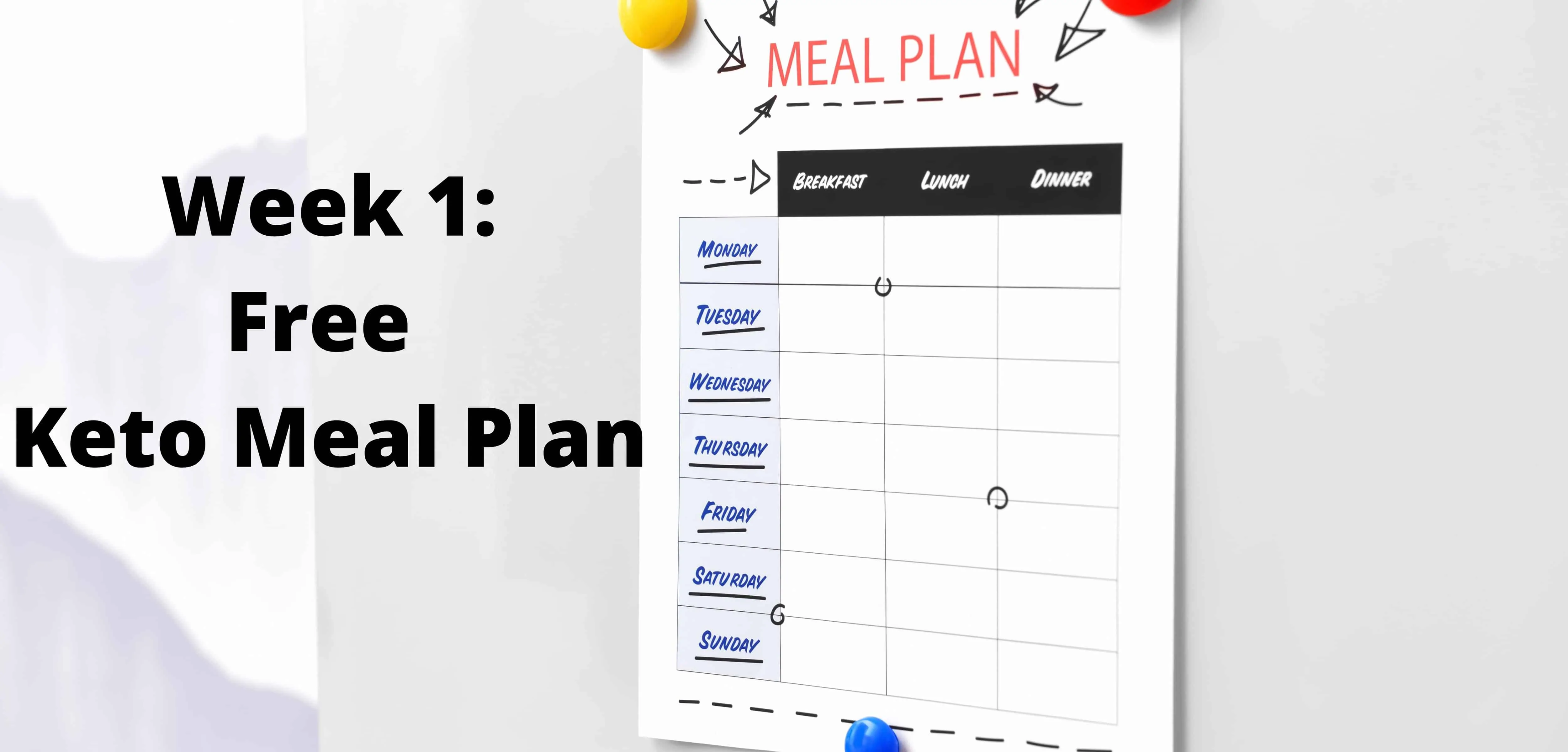week 1 free keto meal plan banner