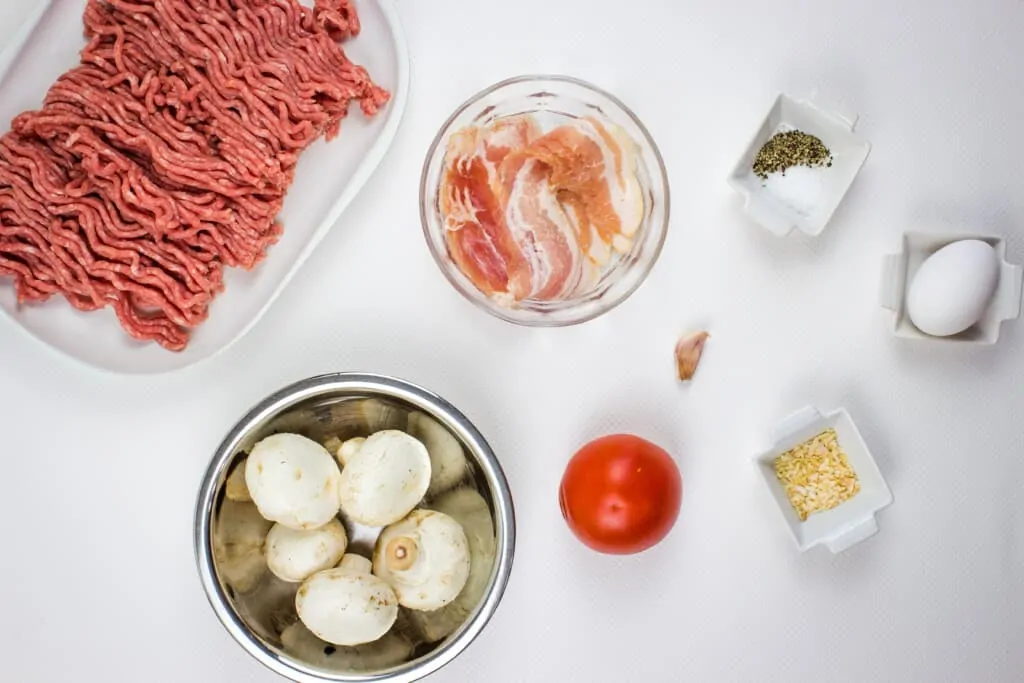 ingredients to make mini keto meatloaf recipe