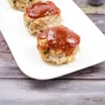 keto meatloaf muffins on a plate