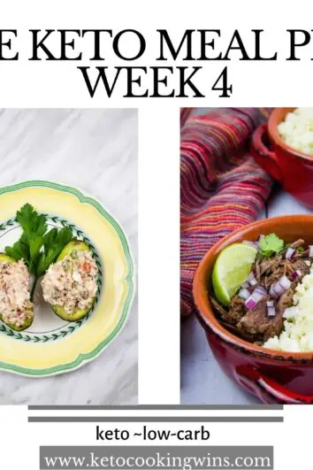 free keto meal plan banner week 4