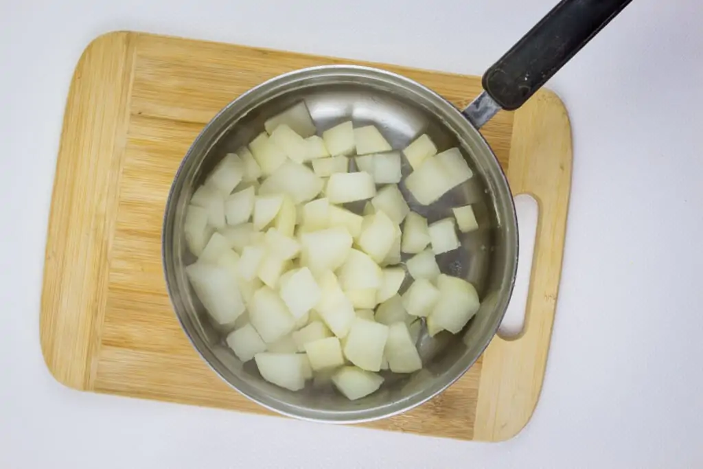 boiled turnips in a pot