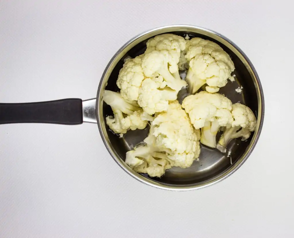 steam the cauliflower in just an inch of water