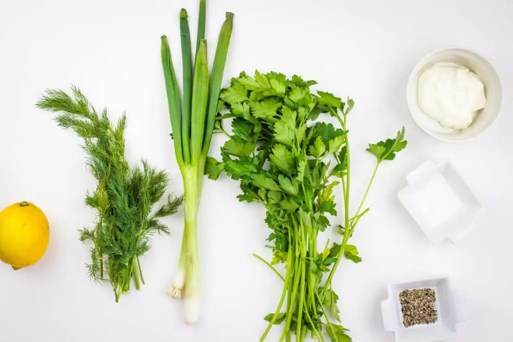 ingredients to make keto green goddess dressing