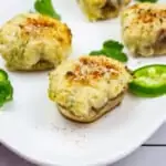 jalapeno cream cheese keto stuffed mushrooms