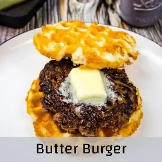 butter burger on a plate