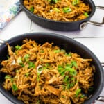 keto pulled pork in small serving dishes