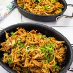 keto pulled pork in small serving dishes