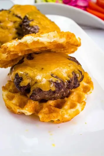 keto air fryer burgers on a plate