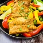 keto chicken fajita skillet