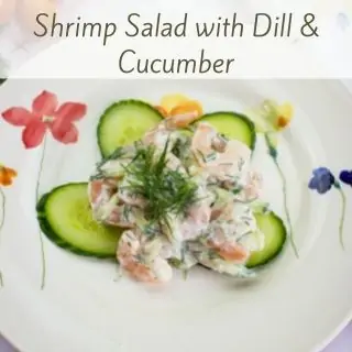 keto shrimp salad on a plate