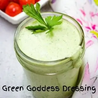 green goddess dressing in a jar