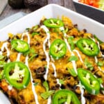 keto taco casserole in a serving dish
