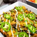 keto taco casserole in a serving dish