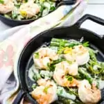 keto shrimp alfredo with asparagus