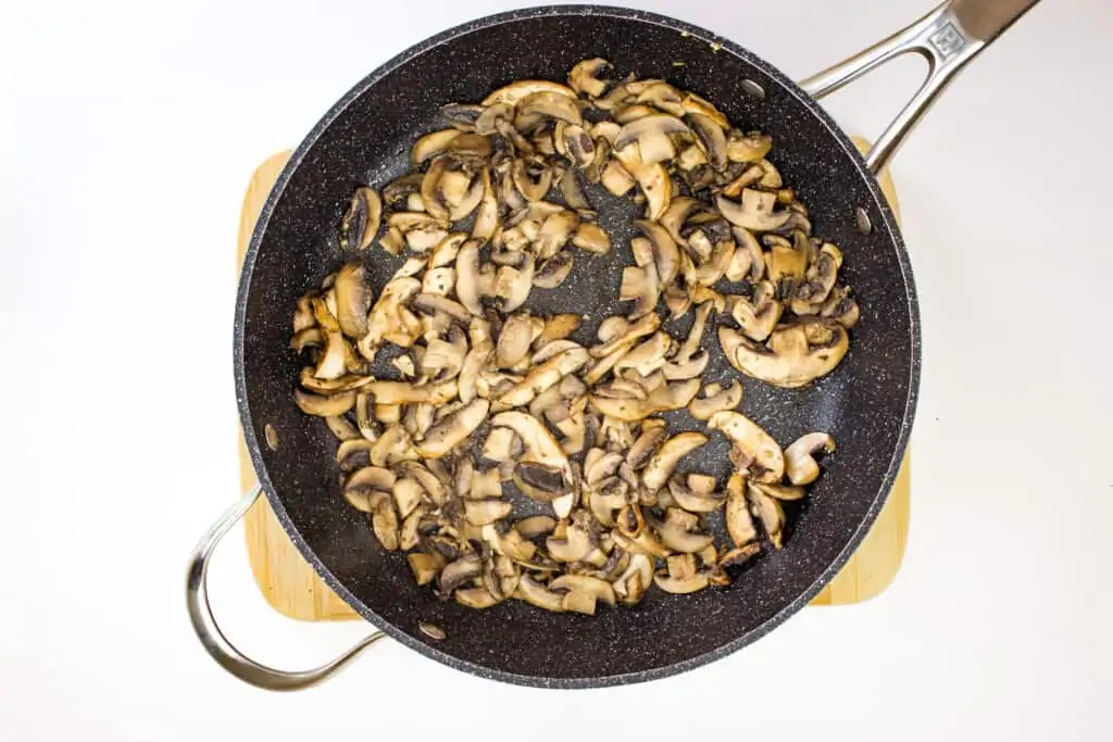 sauteeing the mushrooms before adding to the soup