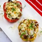 keto stuffed peppers on a platter