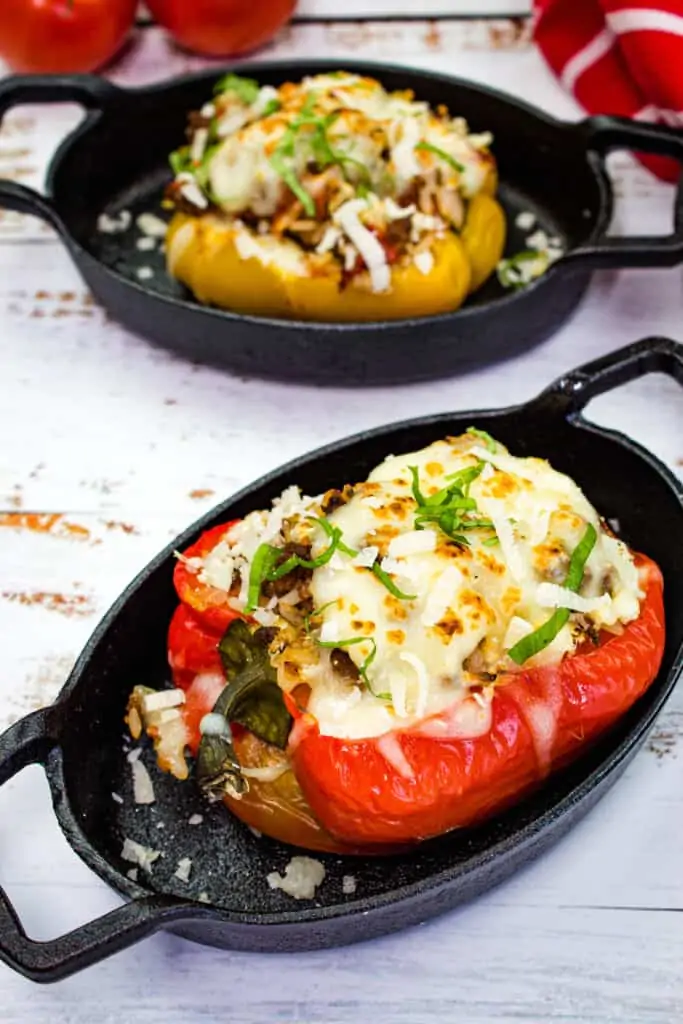 keto stuffed peppers - italian style