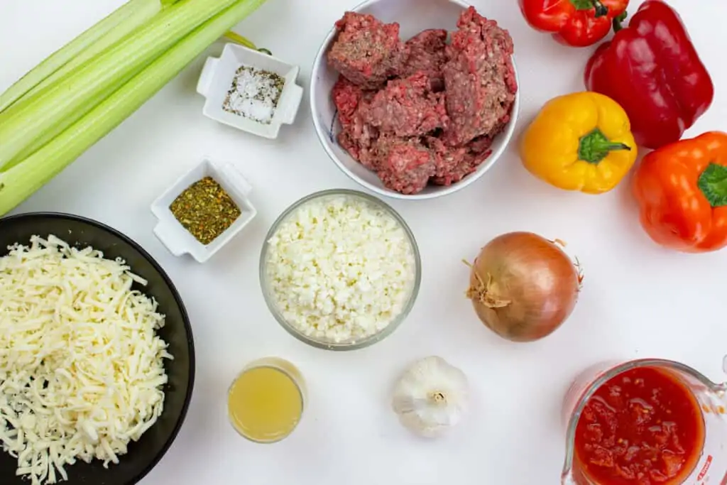 ingredients to make keto stuffed peppers