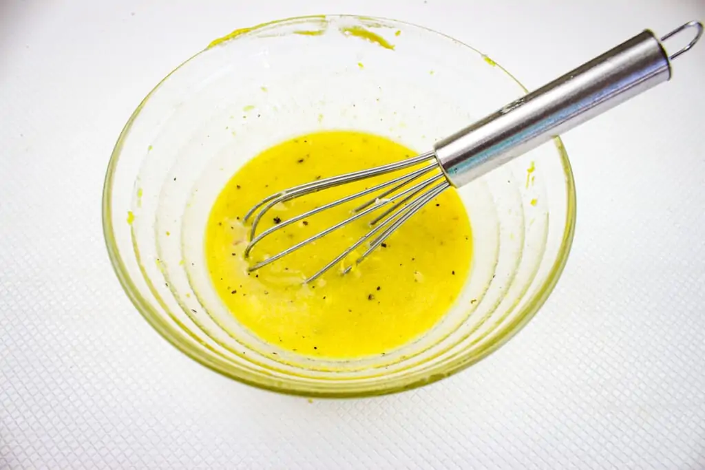 the whisked vinaigrette