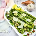 cold asparagus salad with lemon and parmesan