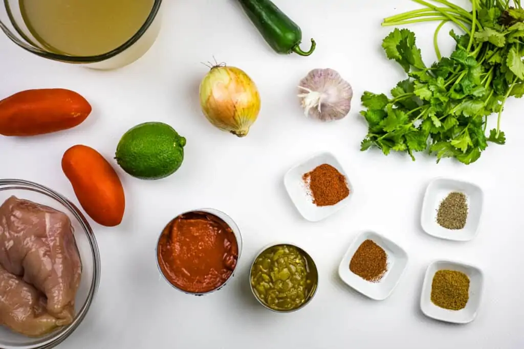 ingredients to make keto chicken tortilla soup