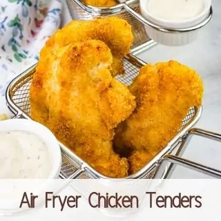 air fryer chicken tenders in a basket