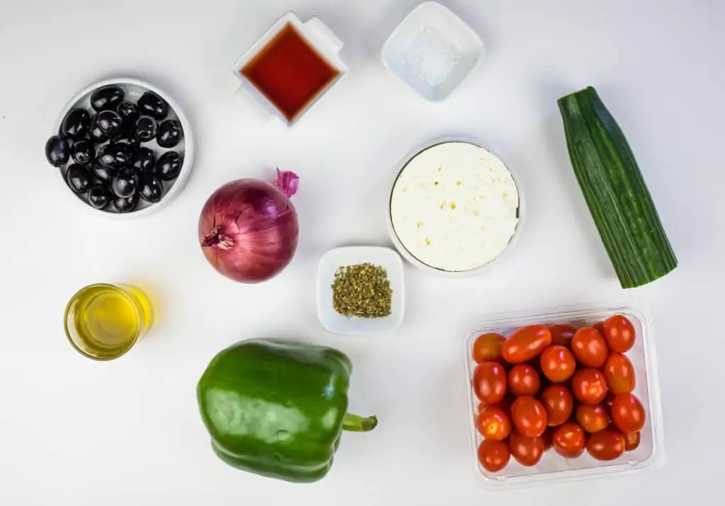 ingredients to make keto greek salad