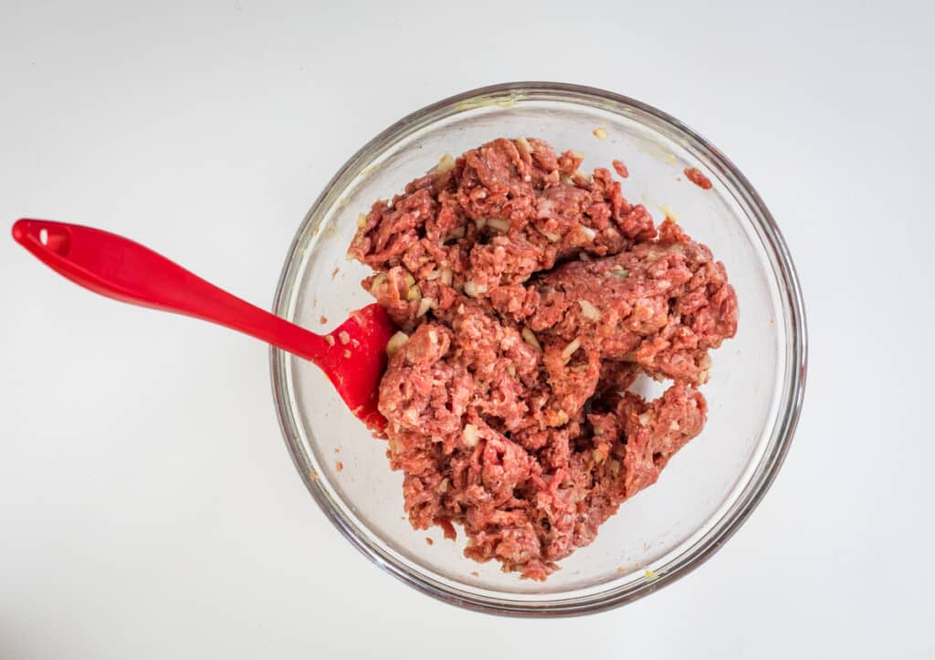 beef mixture mixed well