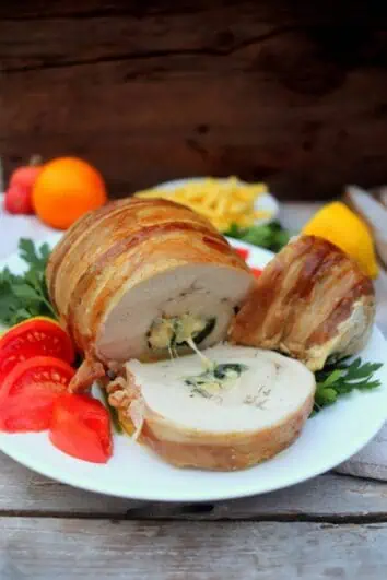 keto stuffed turkey roll