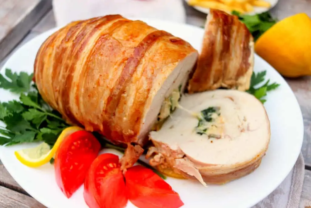 keto stuffed turkey roll