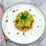 keto avocado toast on a plate