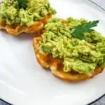 keto avocado toast on a plate