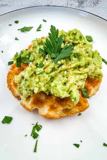 keto avocado toast on a plate