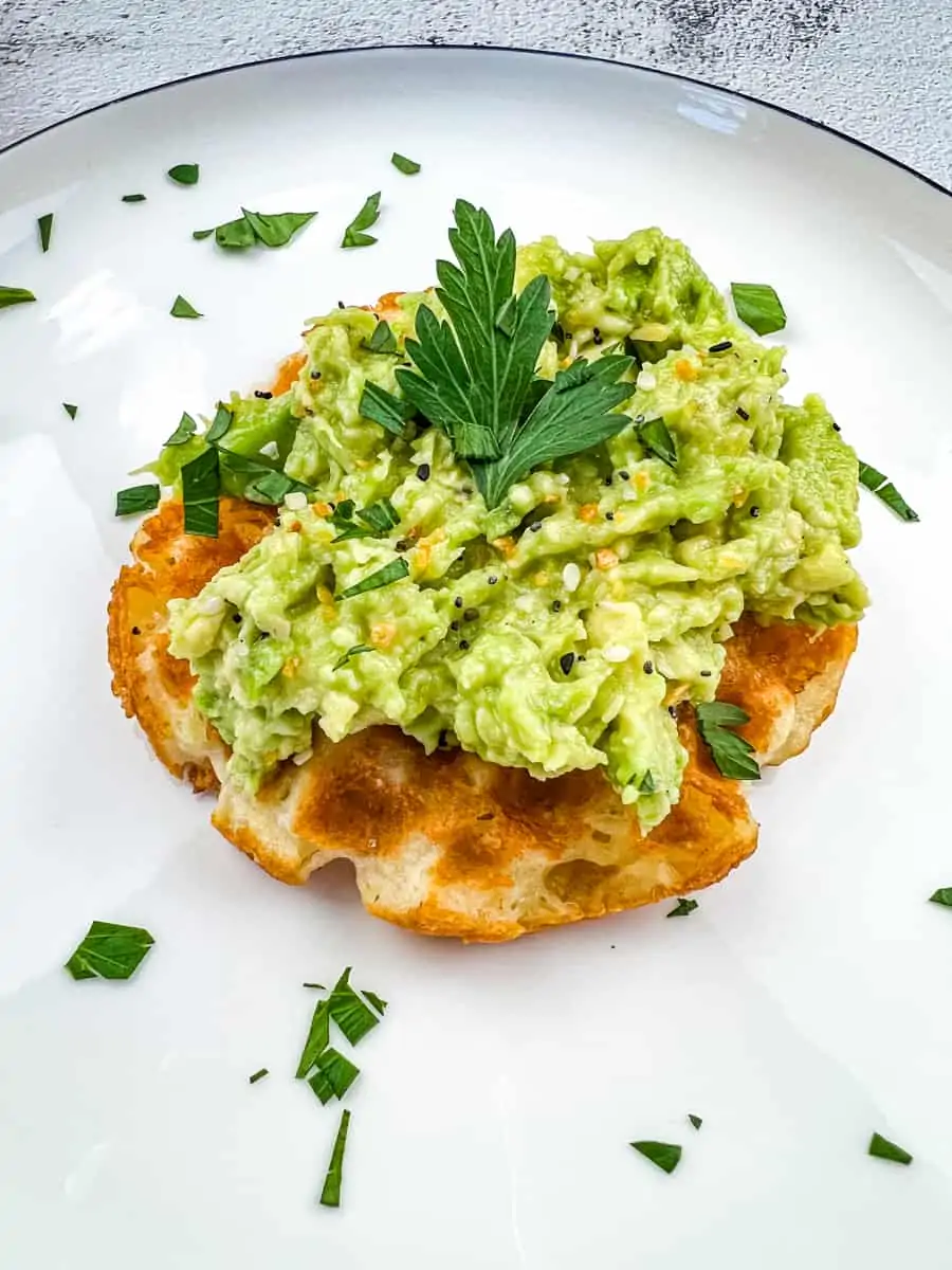 keto avocado toast on a plate