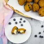 Keto Blueberry Muffins on a plate