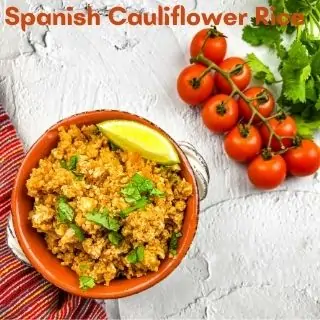 keto spanish cauliflower in a bowl 