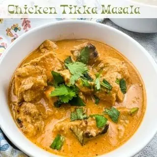 chicken tikka masala in a bowl