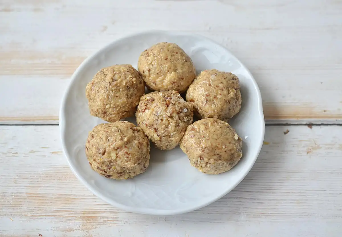 keto energy balls on a plate