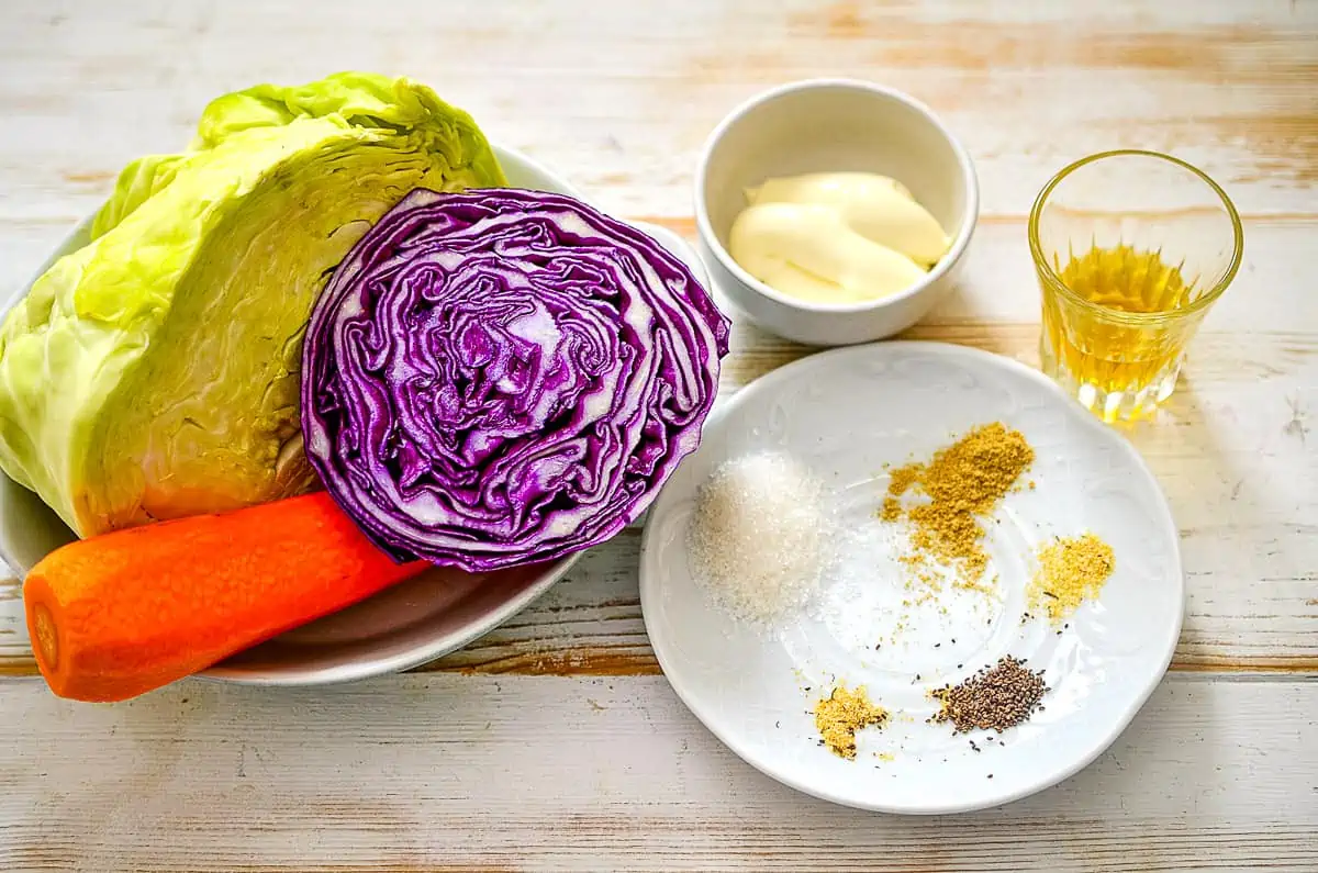ingredients to make keto coleslaw