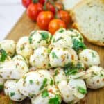 Photo of a delicious Marinated Mozarella Balls.