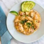 Chicken Taco Casserole on a plate.